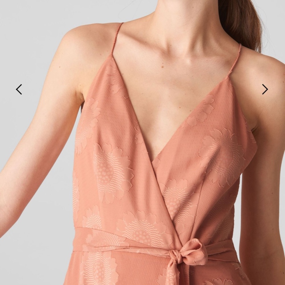 Whistles Noa Jacquard Pink Maxi Dress